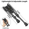 Picture of CVLIFE 6-9 Inches Picatinny Bipod Adjustable Spring Return with Picatinny Adapter (Black, 6''-9'')