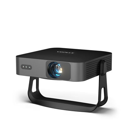 Picture of 【360°Adjustable Stand & Auto Focus/Keystone】Mini Projector with WiFi and Bluetooth, 550ANSI Native 1080P Portable Outdoor Movie Projector, VOPLLS Home Projector 4K Support for HDMI/USB/Phone/PC(Black)