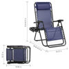 Picture of Sweetcrispy Zero Gravity Chairs, Set of 2 Portable Recliner Beach Camping Patio Outdoor Folding Lounge Chair with Cup Holder Trays and Adjustable Pillow for Poolside, Garden, Backyard, Lawn (Blue)