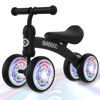 Picture of Baby Balance Bike Toys for 12-36 Months Kids Toy Boy and Girls Gifts Toddler Best First Birthday Gift Children Walker No Pedal Infant 4 Wheels Bicycle (Colorful, Black-Light)