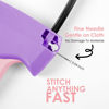 Picture of Stitch Gun for Clothes - Handheld Stitch Gun Quick Clothing Fixer - Mini Sewing Kit Micro Tagging Gun - Includes 6 Needle, 1000 Black Fasteners & 1000 White Fasteners (Purple)