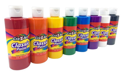 Picture of Cra-Z-art Washable Classic Paint Bulk Pack 8ct, Assorted Colors 4oz each bottle, 32oz