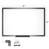 Picture of VIZ-PRO Magnetic Dry Erase White Board, 36 X 24 Inches, Black Aluminium Frame