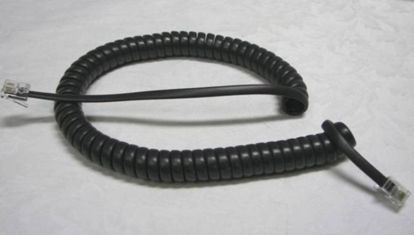 Picture of DIY-BizPhones Dark Gray Charcoal 9' Ft Handset Cord Compatible with Adtran Phone IP 321 330 331 335 355 430 450 500 550 670 706 712 IP706 IP712 Receiver Curly Coil