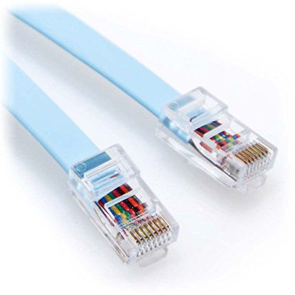 Picture of CableRack 3ft RJ45 to RJ45 Rollover Console Cable for Cisco Baby Blue