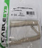 Picture of Ivory Short Handset Cord Compatible with AT-T Phone Trimline 205 210 210M 220 230 Rotary 500 2500 554 2554 Touch Tone 500 2500 Princess Curly Coil (6' Ft) H4DU-50 by DIY-BizPhones