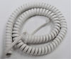 Picture of DIY-BizPhones White Medium Length Handset Cord Compatible with AT-T Landline Phone Trimline Princess CL2909 CL4939 CL4940 TR1909 100 146 500 2500 554 2554 Replacement Receiver Curly Coil (12' FT)