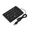 Picture of Dpofirs Wired Mini USB Numeric Keypad, 19-Key Laptop Keyboard for PCs and Laptops, Small Keyboard, Black, Compatible with Windows, Android, ect