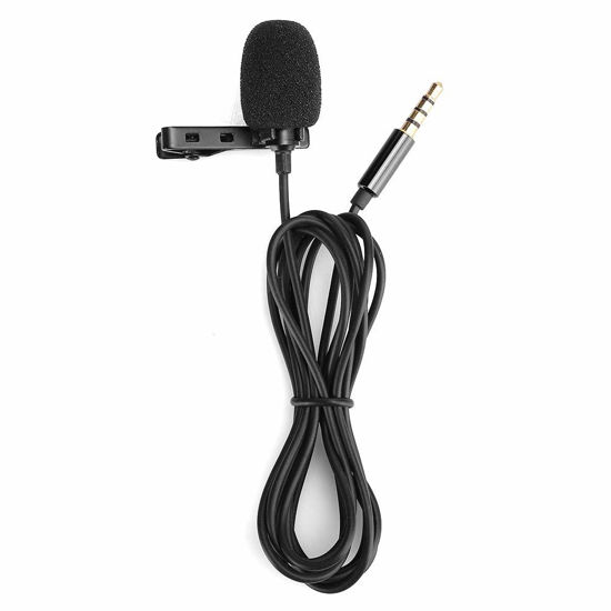 Picture of Mobile Phone Microphone,Pocket Phone Mini Recording Karaoke,Small Tie-Clip Microphones,for, Android Smartphone, SLR Camera, Tablet, Computer PC, Hands Free