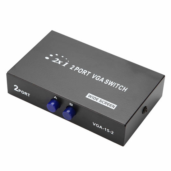 Picture of Naroote Wosune VGA 2 Inputs 1 Output VGA Splitter，VGA Switcher Splitter Data Synchronization VGA Monitor Switch VGA Splitter VGA Switch for Supports VGA XVGA