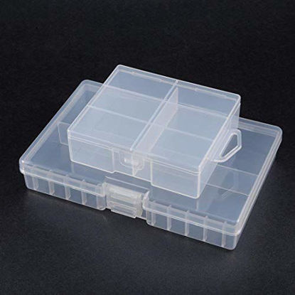 Picture of YXQ AA Clear Battery Storage Case Holder Box Plastic Organizer Protective Container Portable for 24xAA 48xAA