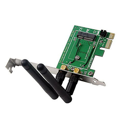 Picture of SaiDian 1Pcs Wireless Network Card M.2 to PCI-E Adapter A+E/E Key M.2 to PCI-E Desktop Riser Card with Bluetooth