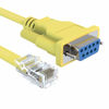 Picture of CableRack 6ft DB9 Female to RJ45 Male Rollover Console Cable for Cisco Yellow