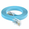 Picture of CableRack 15ft RJ45 to RJ45 Rollover Console Cable for Cisco 72-1259-01 Baby Blue