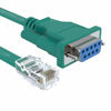 Picture of CableRack 6ft DB9 Female to RJ45 Male Rollover Console Cable for Cisco Green