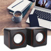 Picture of Computer Speakers Mini Cube USB Speaker Stereo 3.5mm Jack Wired Multimedia Speaker Computer Speaker For PC Monitor Desktop Laptop PC Computer Gaming Smartphones Tablets Projectors TVs(Dual Track)