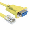 Picture of CableRack 10ft DB9 Female to RJ45 Male Rollover Console Cable Yellow