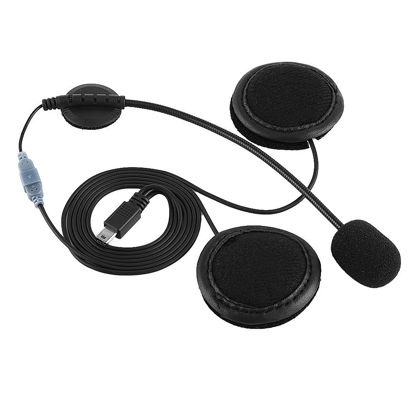 Picture of Akozon in The Ear Headphones, Accessories Headset Headphone Microphone for V8 Motorcycle Intercom