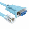 Picture of CableRack 15ft DB9 Female to RJ45 Male Rollover Console Cable for Cisco Baby Blue