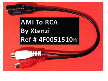 Picture of Xtenzi Music Interface AMI MDI MMI to RCA Cable Compatible with Select Audi Vehicles RCD310 RNS510 A4/A5/A6/A8/Q5/Q7/R8/TT