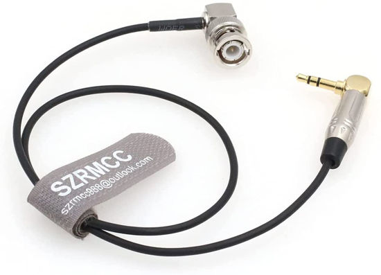 Picture of SZRMCC Tentacle Sync Right Angle 3.5mm TRS to BNC Timecode Cable for ARRI Camera C300 C500 F55 PDW-700 (80cm)