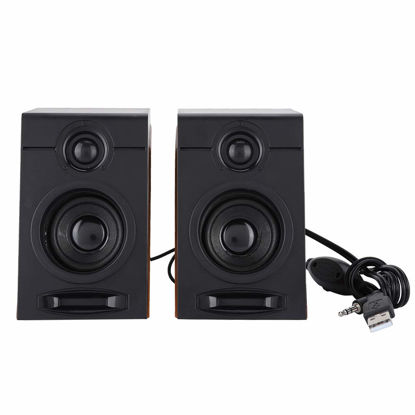 Picture of Wendry Computer Speakers, Heavy Bass Computer Speakers HiFi Sound Computer Subwoofer with Non-Slip Mat Suitable for TV, Computer, Tablet PC, Phone and Other Audio Devices