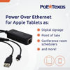 Picture of PoE Texas PoE Power Adapter for USB-A and Micro-USB Compatible Devices Including Apple Cables for POS, Digital Signage, & More - 802.3af POE to 5 Volt Splitter - Extends Power Delivery Up to 328 Feet