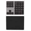 Picture of Wendry Bluetooth Number Pad, Wireless 35 Keys Numeric Keypad Rechargeable Ultra-Thin Keyboard Compatible with Bluetooth 5.0(Gray)