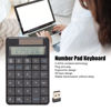 Picture of Byged Wireless Numeric Keypad, Solar Panel 2.4GHz 29 Keys USB Number Pad Numpad Calculator with Ergonomic Design for Laptops, Desktop, PC, Computer, etc