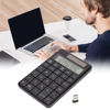 Picture of Byged Wireless Numeric Keypad, Solar Panel 2.4GHz 29 Keys USB Number Pad Numpad Calculator with Ergonomic Design for Laptops, Desktop, PC, Computer, etc