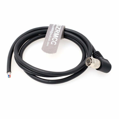 Picture of SZRMCC Right Angle HR10A-7P-6S Hirose 6 pin Female to Open end Shield I/O and Power Cable for Basler Sony AVT GIGE CCD Cameras (Right Angle, 1m)