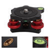 Picture of LP‑64 Leveling Base, Anodic Oxidation Black Triple Wheel Leveler Bubble Level Adjusting Multi Directional for Ball Head for SLR Camera