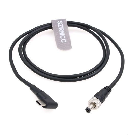 Picture of SZRMCC 12V PD Type-C USB C to Locking DC 2.1 2.5 Trigger Power Cable for Atomos Battery Eliminator Shinobi 7 Shogun Connect Video Devices Pix-E7 E5 Monitor (11.8inches/30cm, Straight Locking DC)