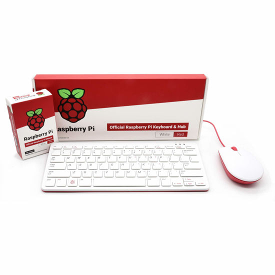 Picture of Official Keyboard and Mouse Value Pack (U.S. Version Red/White) for Raspberry Pi (Includes Official Keyboard and Mouse)