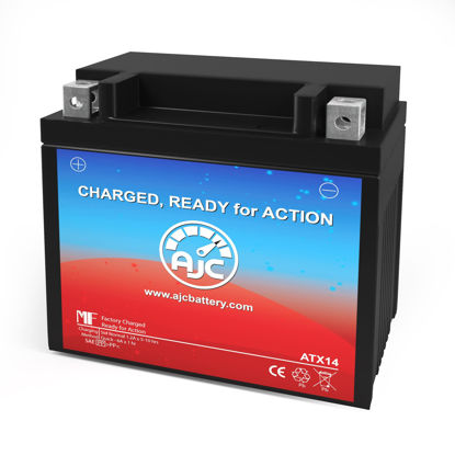 Picture of SigmasTek STX14-BS Powersports Replacement Battery - This is an AJC Brand Replacement