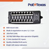 Picture of PoE Texas 8 Port PoE Injector - Gigabit Passive Power Over Ethernet Midspan - Front Wall Mount for Security Cameras, IP Phones, WiFi APs - Works with Non-PoE Switch, Includes 48v 120w Power Supply