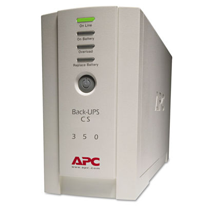 Picture of APC BK350 BK350 Back-UPS CS Battery Backup System, 6 Outlets, 350 VA, 1020 J