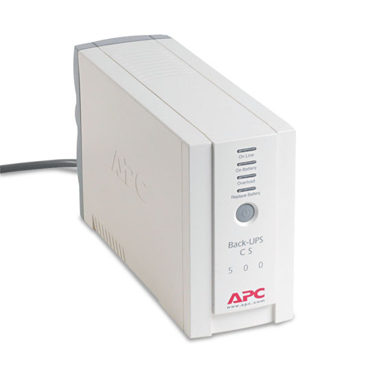 Picture of APC BK500 BK500 Back-UPS CS Battery Backup System, 6 Outlets, 500 VA, 480 J