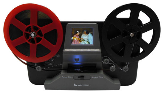 Picture of Wolverine Reel Converter Scanner to Convert Film into Digital Videos. Frame by Frame Scanning to Convert 3 inch and 5 inch 8mm Super 8 Film reels into 720P Digital