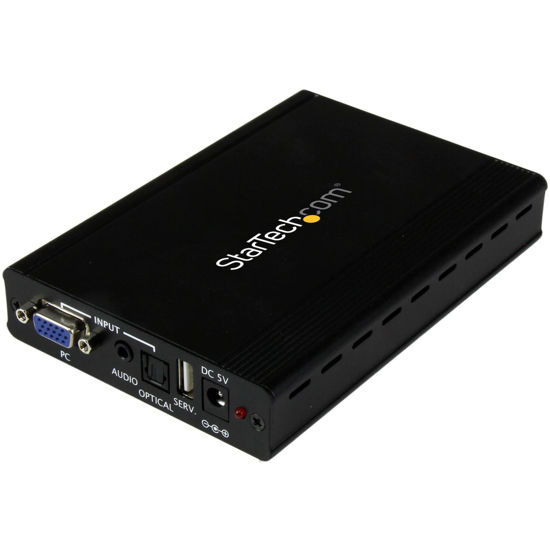 Picture of StarTech.com VGA to HDMI Converter - Analog VGA to Digital HDMI Scaler with Audio - 1920x1200 (VGA2HDPRO2) Black